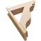 Ekena Millwork 7 1/2-in W x 28-in D x 36-in H Funston Slat Rough Cedar Woodgrain TimberThane Outlooker, Primed Tan OUTUR075X28X36FST24RCPR - alternate 3